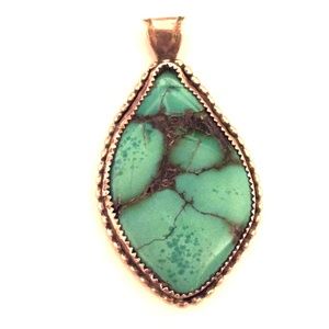 turquoise and silver pendant