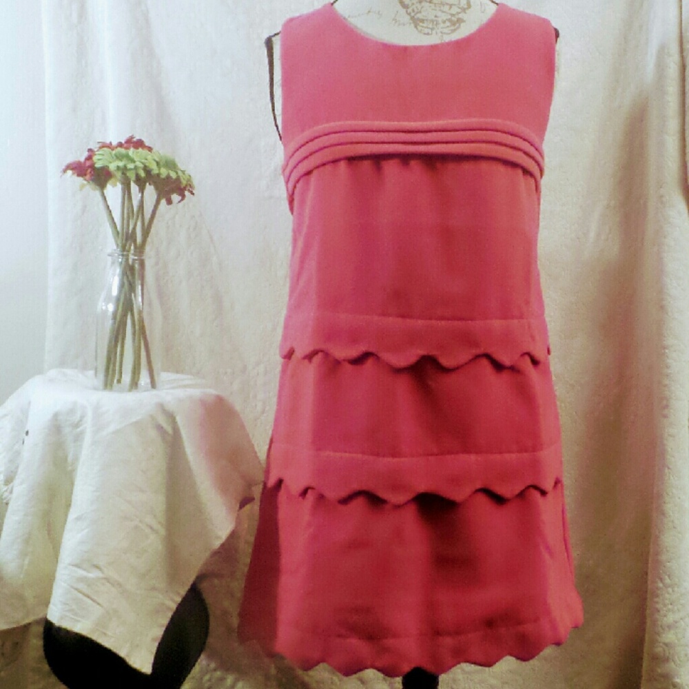 Adorable Scalloped Shift Dress