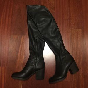 Steve Madden Odyssey Thigh High Black Boots
