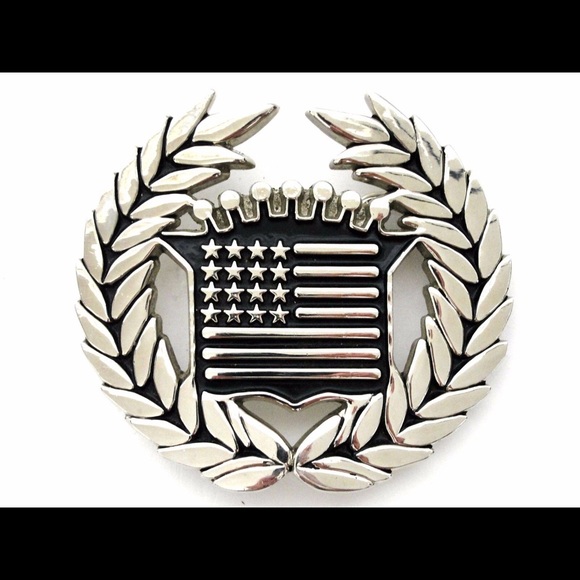 famous stars and straps cadillac belt buckle