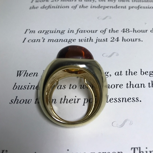 Gold plated cocktail ring - Picture 2 of 4