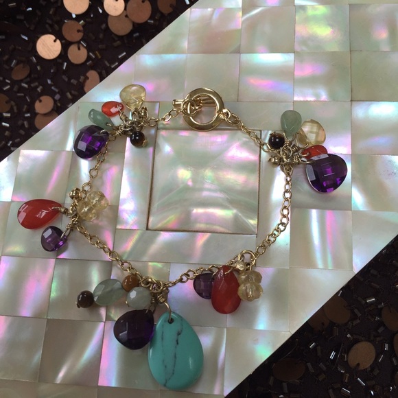 Jewelry - Semi precious gem charm bracelet