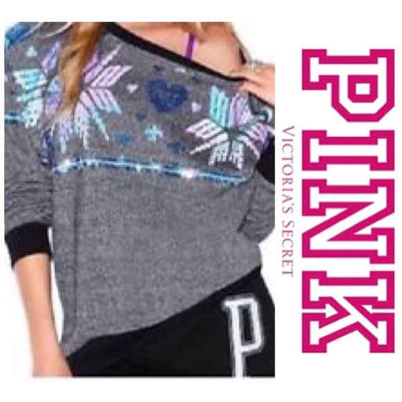 PINK Victoria's Secret Tops - ❌super sale VS pink fairisle sequin sweater