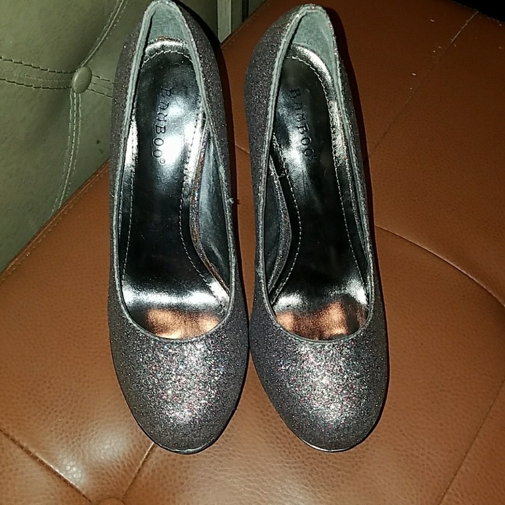 Multiglitter high heel shoes