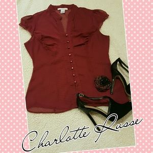 Charlotte Russe semi-sheer top