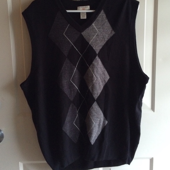 Mens dockers argyle vest euc