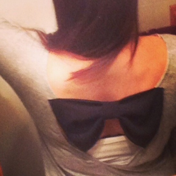 grey long sleeve Shop Hope's bow back shirt