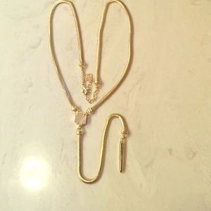 Kendra Scott Starla gold Iridescent Drusy necklace