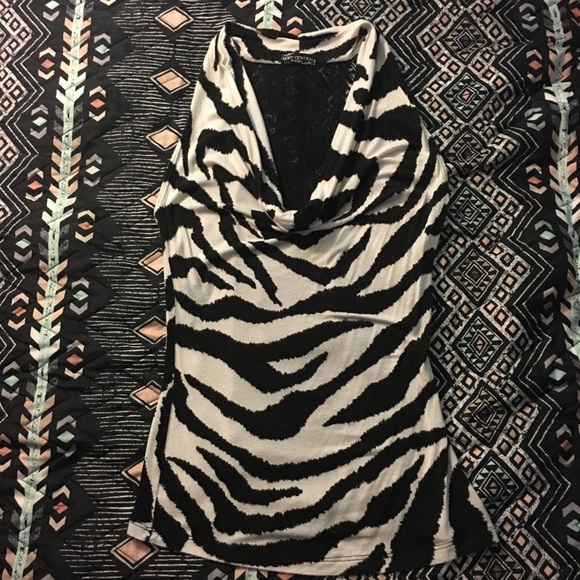 Zebra halter/racerback,Lace-back zebra print soft