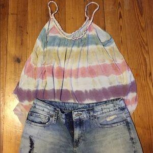 American Eagle tie dye tank
