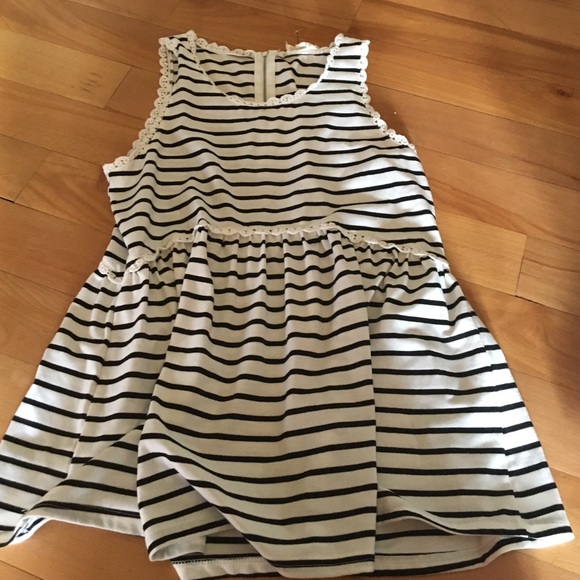 Black and white babydoll top