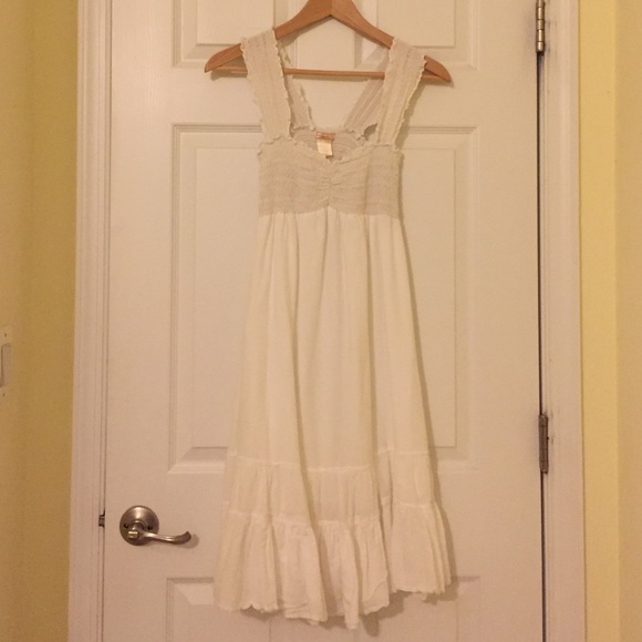 Smocked white dress