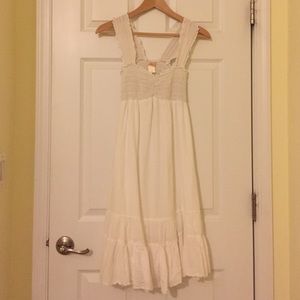 Smocked white dress