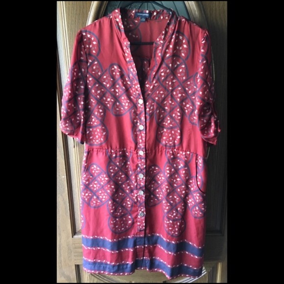 Banana Republic Patterned Shirt Dress