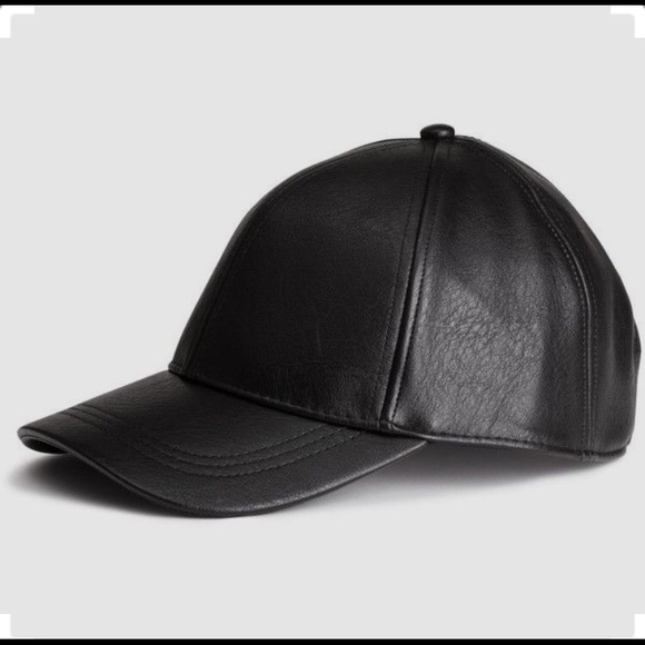 Leather baseball cap