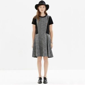 Madewell black and grey tweed dress
