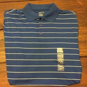 Blue BCG wicking collard shirt