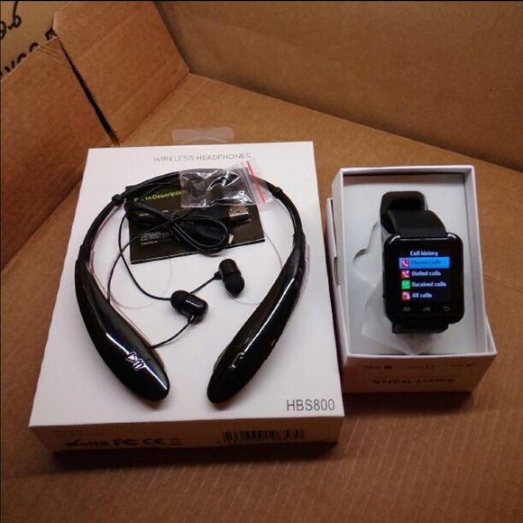 Two piece combo Bluetooth headphones & watch.