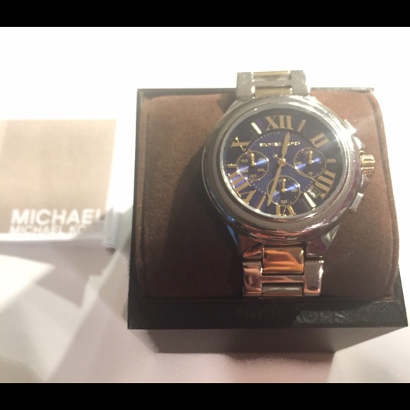 Micheal Khors two tone navy dial ladies watch.