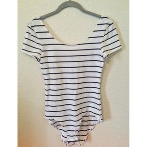 H&M Striped Bodysuit Shirt