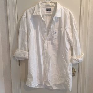 Psycho Bunny white button down shirt