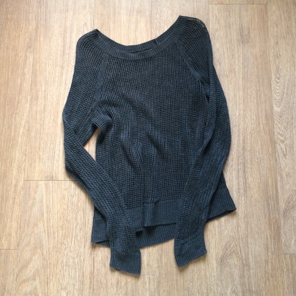 Old Navy black mesh light sweater style top