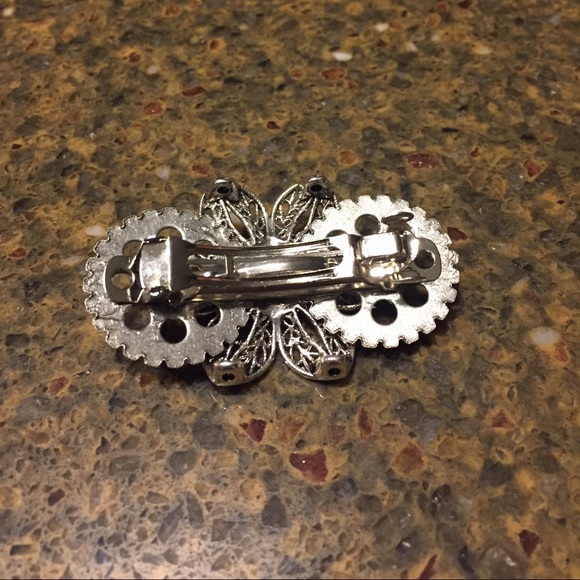 Steampunk Flower Hair Clip, French Barrette - Picture 2 of 2