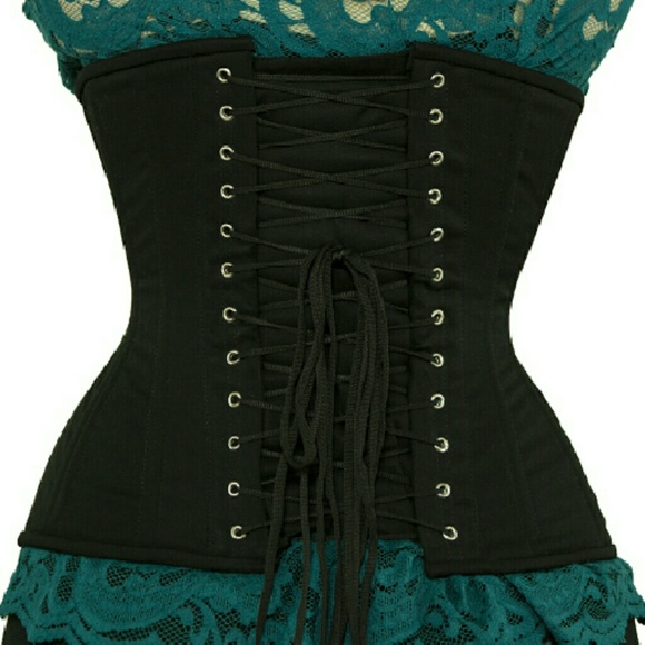 Steel-Boned Longline Underbust Corset in Cotton