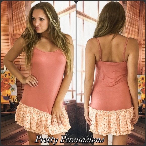 LAST ONE‼️ Coral Double Ruffle Tutu Dress Extender - Picture 2 of 4