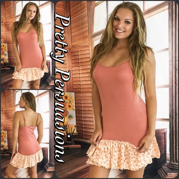 LAST ONE‼️ Coral Double Ruffle Tutu Dress Extender - Picture 3 of 4