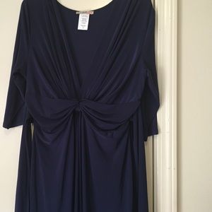 Maxi dress. Navy blue.
