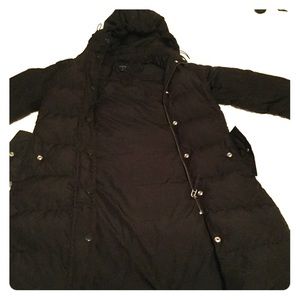 Women's JCrew size xs black parka jacket