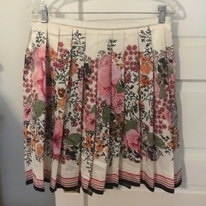 Silk floral skirt