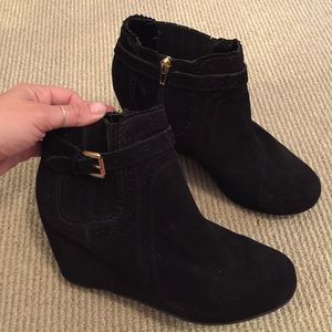Dolce Vita black wedge boots