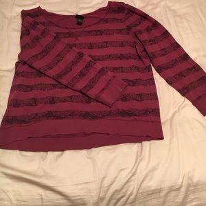 Size 2 torrid lace pattern long sleeve shirt