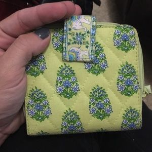 Vera Bradley lime green small wallet