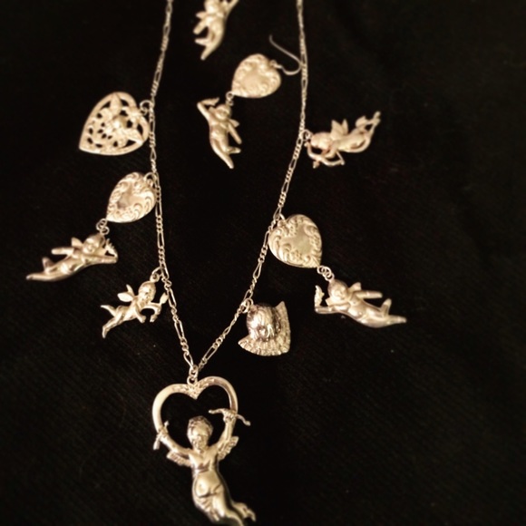 Vintage sterling silver necklace and earrings