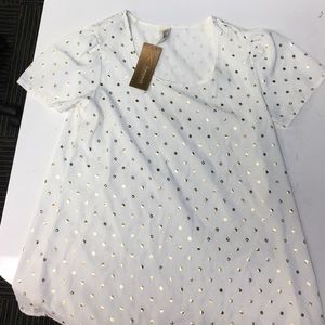 White polyester shirt from Francesca's