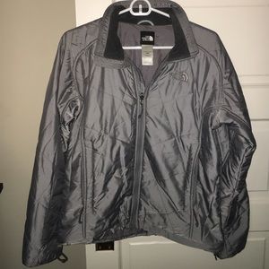 North Face jacket silver women's med