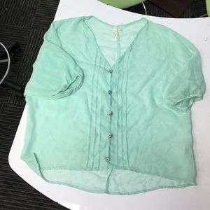 Sheer mint top
