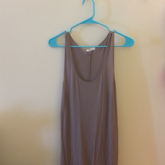 Long, slit cut dress