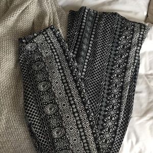 Black || White Bellbottom Pants