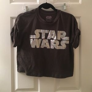 Crop Top with Cuffed Sleeves