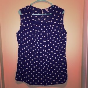 💕moving sale-Merona XXL sleeveless polka dot top