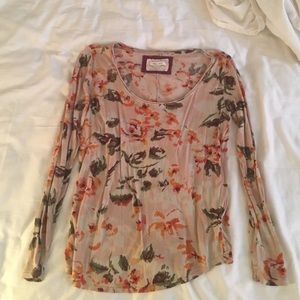 Anthropologie floral tee