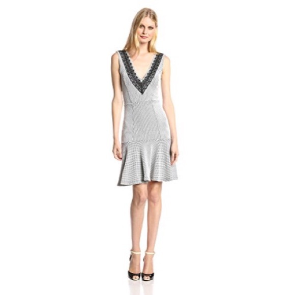 French Connection V neck Ruffle Dress