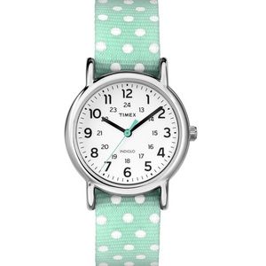 Women's Timex Weekender Mint Polka Dot Watch
