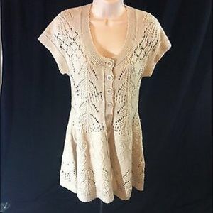 Anthropologie Sweater Dress Cartigan by Sparrow