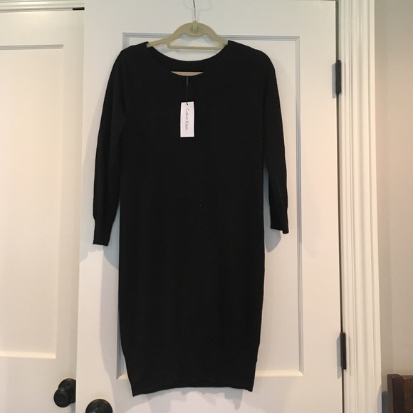 Calvin Klein black sweater dress