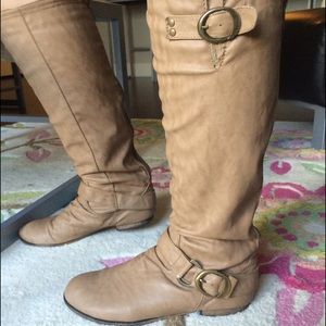 Tan tall boots!